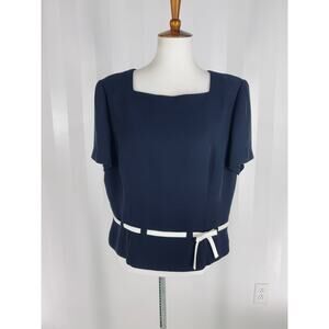 ADDRESS MAGGY Women’s Navy Blue Blouse Sz 16